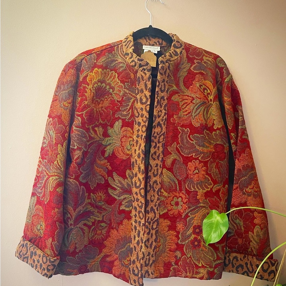 Vintage Floral & Animal Print Jacket